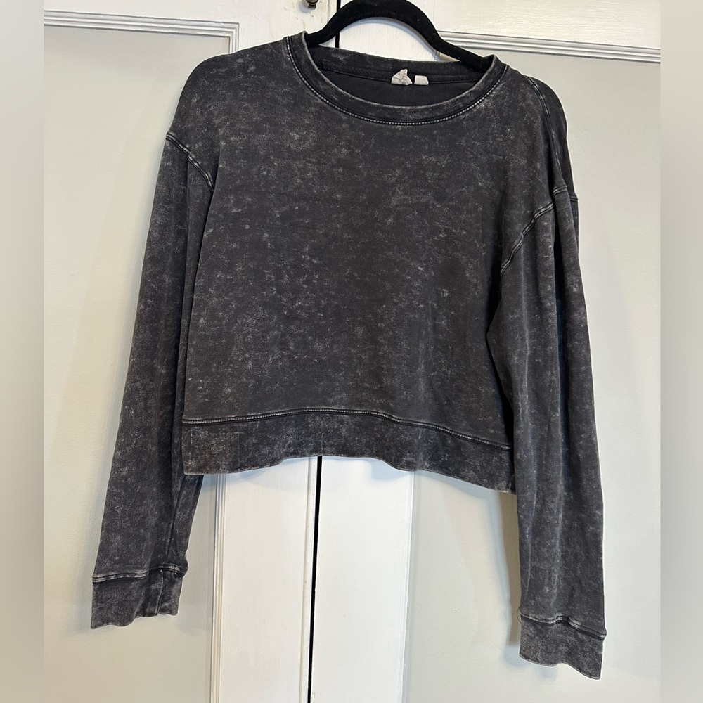 IJOAH Acid Wash Cropped Crewneck Size Medium